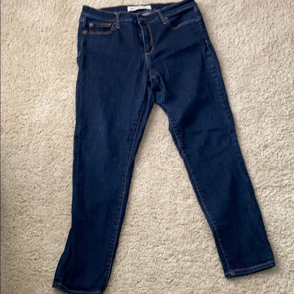 Gap skinny ankle jeans dark indigo size 30r